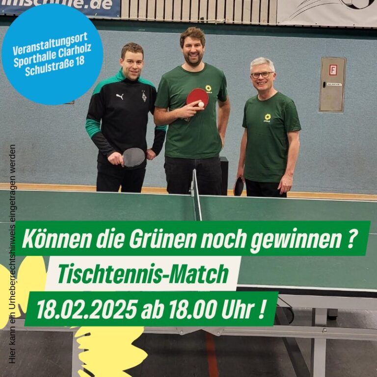 Tischtennis-Match mit dem Ortsverband Herzebrock-Clarholz